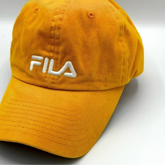 Fila Yellow Ball Cap, Adjustable Buckle‎ Closure - Picture 12 of 12